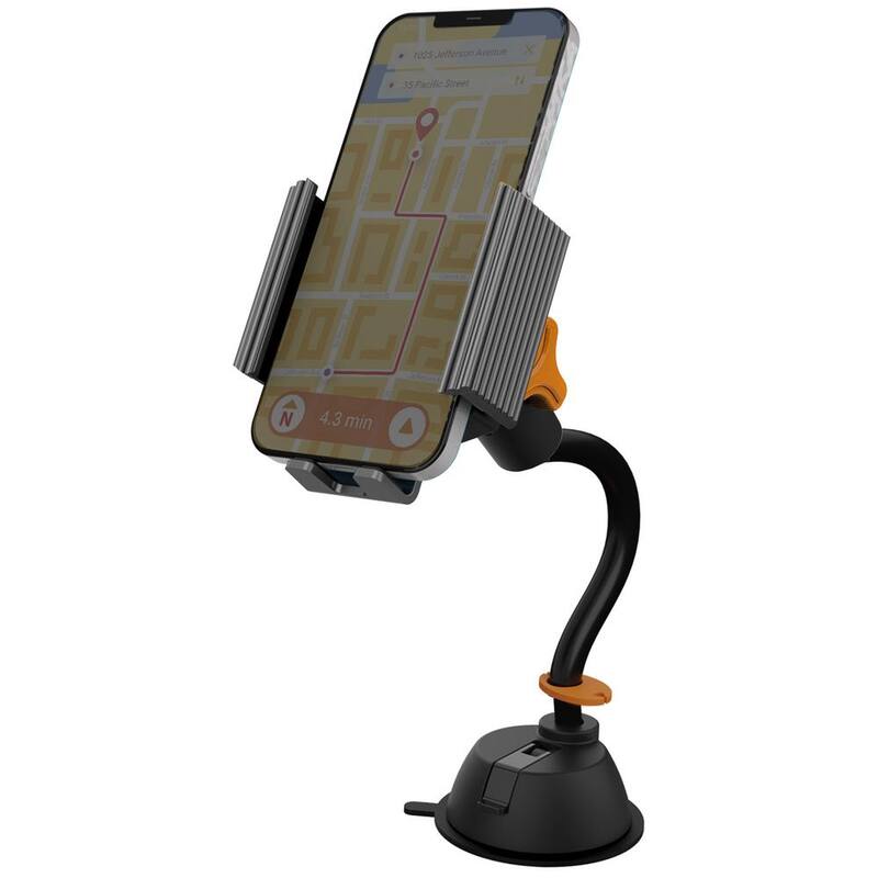 Armor All Adjustable Universal Smartphone Mount With Gooseneck Suction Cup - AMH3-1015-BLK