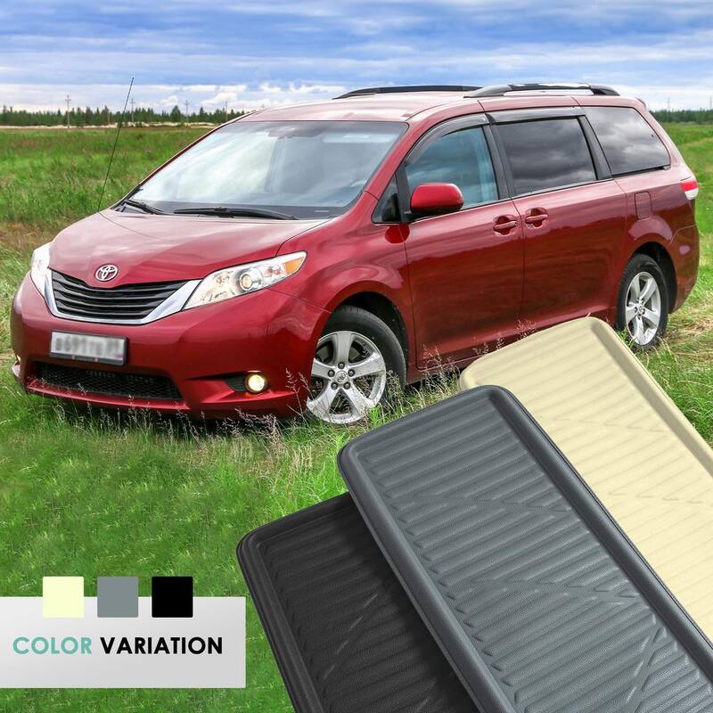 FH Group Heavy-Duty Faux Leather Cargo Mat for Toyota Sienna - DMTM15025BLK-TS