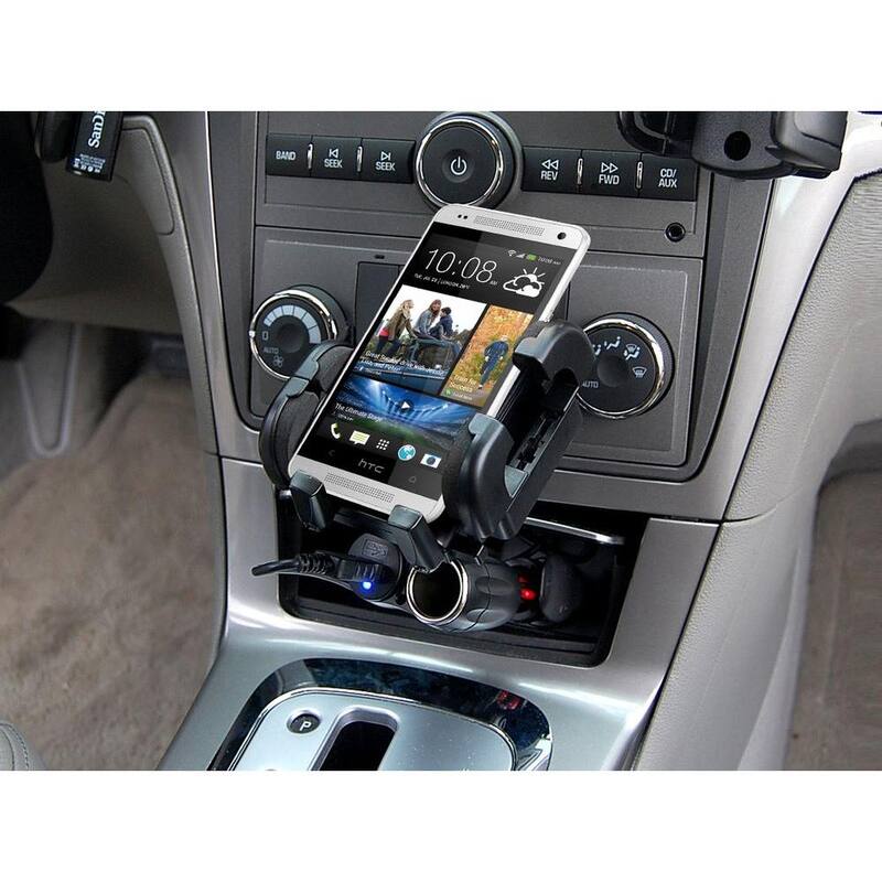 Bracketron Power Dock Dual Auxiliary USB Power Mount with Grip-iT for GPS, Black - IPM197BL