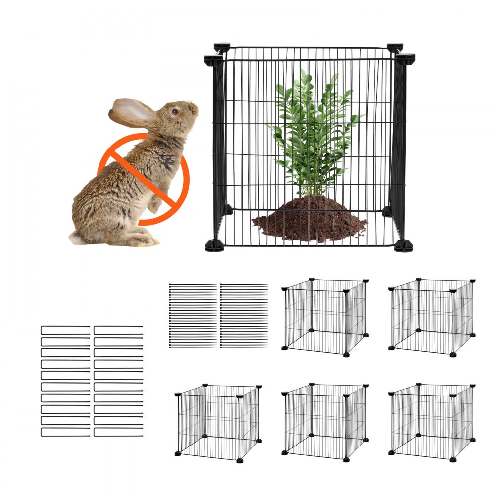 VEVOR 5 Pack Plant Protector from Animals 15.35'' x 15.35'' Metal Plant Cage - QBWZCL14YCHSHLKV6V0