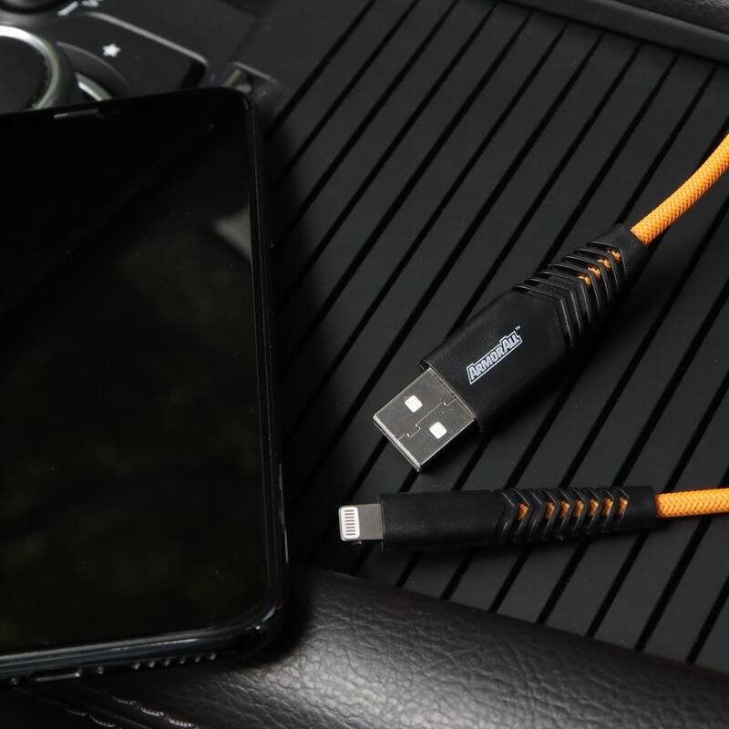 Armor All Car Charger Bundle, 6 ft. Lightning Cable and Car Charger Adapter 3.1 Amp - ECOM-0104-ORG