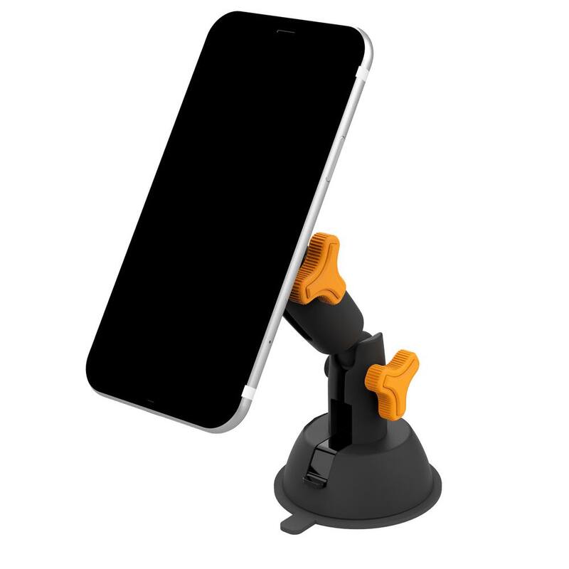 Armor All 2 in. 1 Magnet Phone Mount, 3 Setup Options: Dashboard/Windshield/Air Vent - AMH3-1011-BLK
