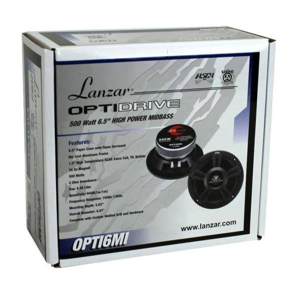 Unbranded 6.5 in. 500-Watt Car Mid Bass Mid Range Speaker Audio Stereo - OPTI6MI