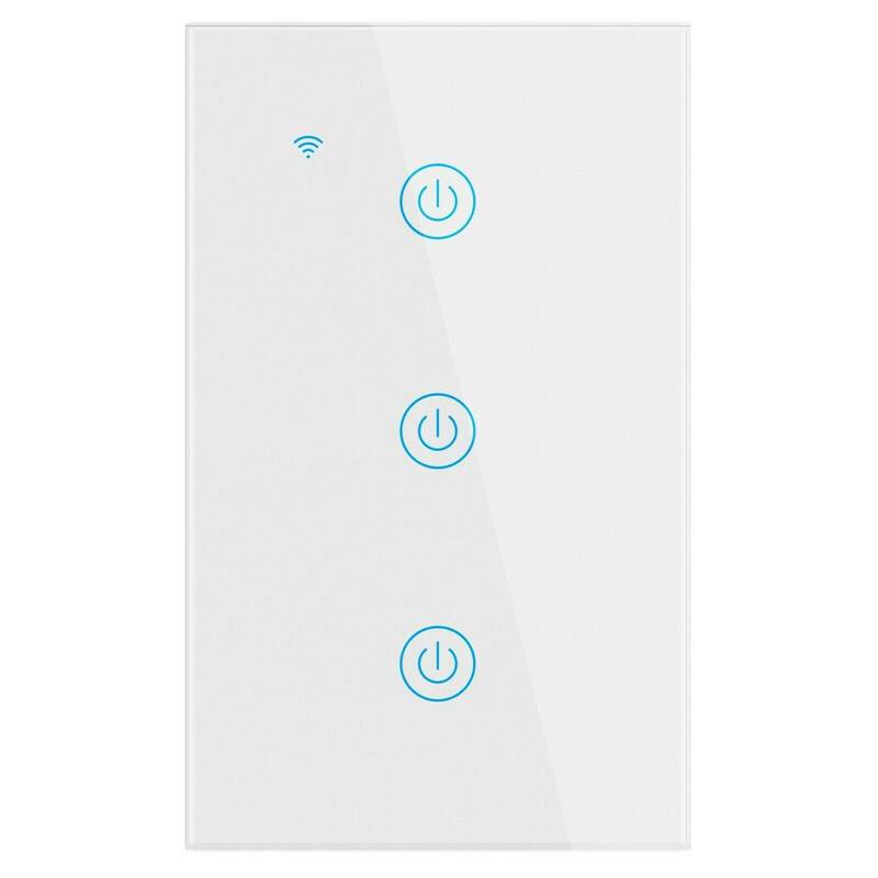 SANOXY 3-Gang Wi-Fi___33 Smart Wall Touch Light Switch Glass Panel Compatible for Alexa/Google APP - PP-ElC-SW-3g