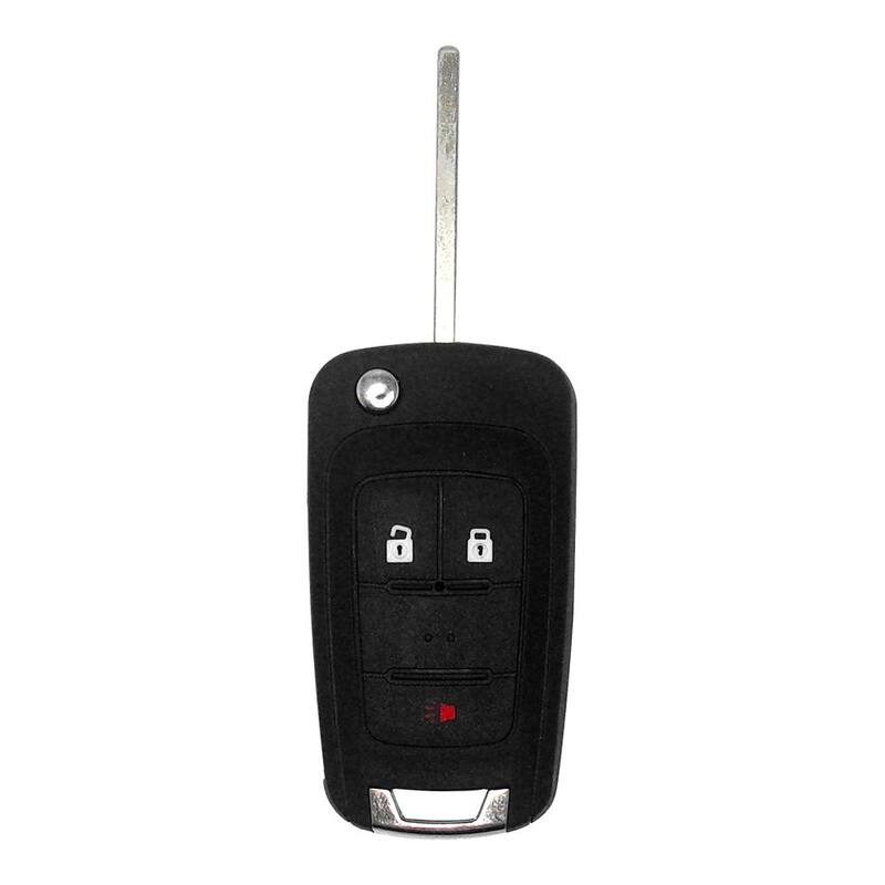 Car Keys Express Simple Key Programmer with 3-Button Flip Remote Fob for Select Buick, Chevrolet and GMC - Lock, Unlock, Panic - GMFK3SK-PK