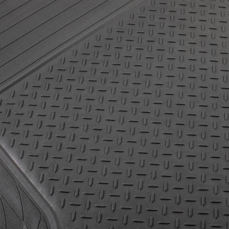 FH Group Trimmable Gray Heavy Duty 1 Piece Non Slip 56 in. x 43 in. Vinyl Car Cargo Mat Liner - DMF16400GRAY