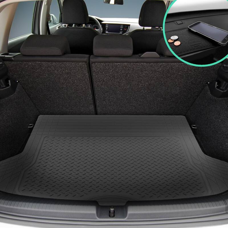 FH Group Trimmable Gray Heavy Duty 1 Piece Non Slip 56 in. x 43 in. Vinyl Car Cargo Mat Liner - DMF16400GRAY