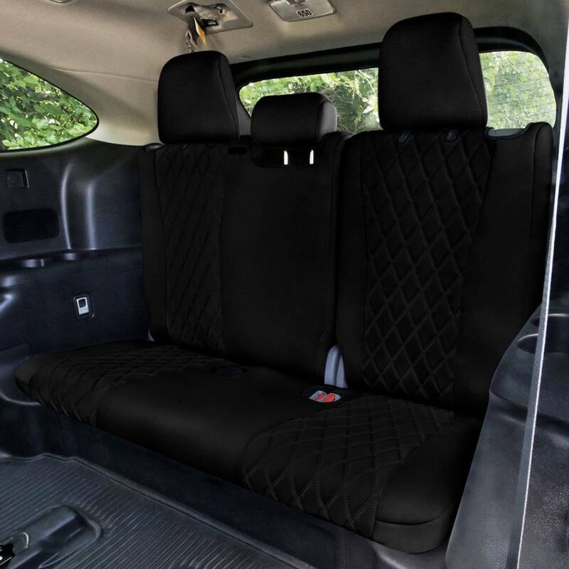 FH Group Neoprene Custom Fit Seat Covers for 2020-2024 Toyota Highlander Black - Full Set - DMCM5028BLK-FU