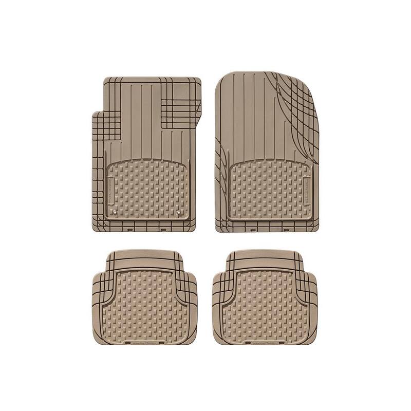 WeatherTech Tan 19 in. x 27 in. Advanced Rubber-like Thermoplastic Elastomer (TPE) Compound Car Mat (4-Piece) - 11AVMST