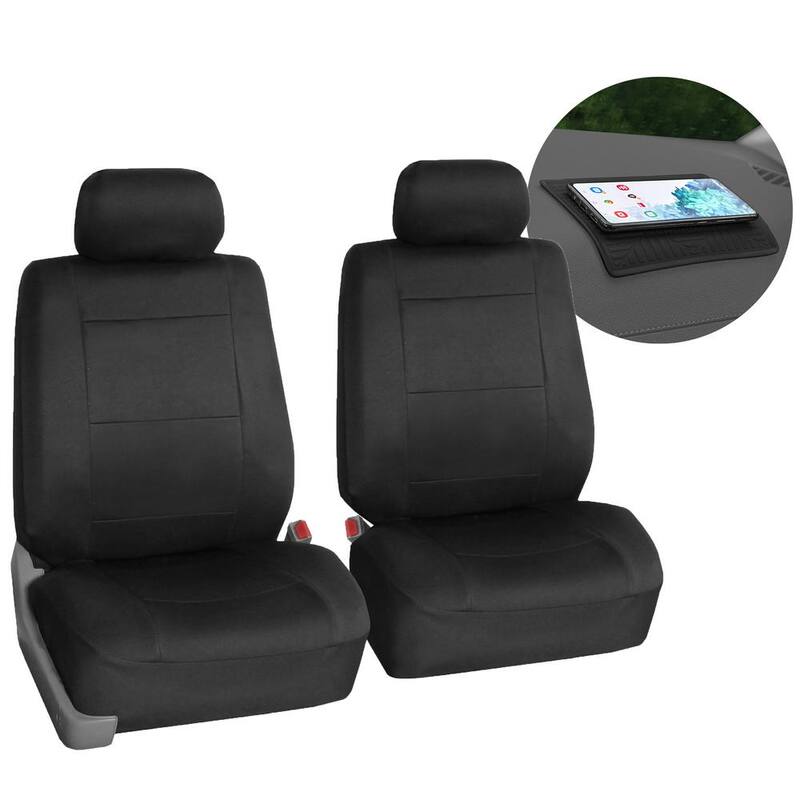 FH Group Neoprene Seat Covers 47 in. x 23 in. x 1 in. - Front - DMFB083102BLACK