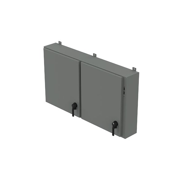 Nvent Hoffman Steel Electrical Enclosures, 30 in H, 10 in D, 54-1/2 in W, NEMA 12, Hinged - A30X2E5410