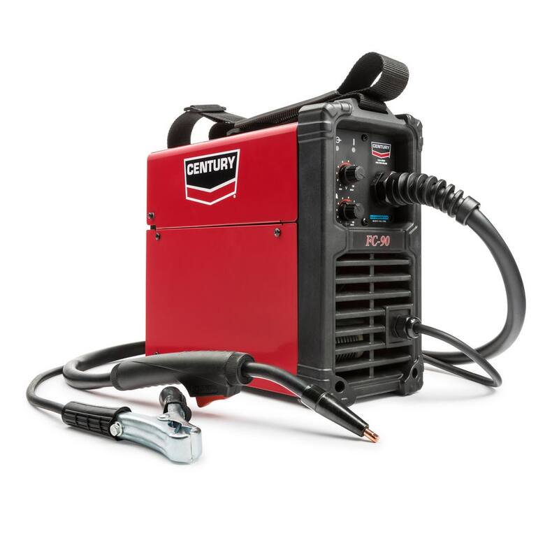 CENTURY 90 Amp FC90 Flux Core Wire Feed Welder and Gun, 120V - K3493-1
