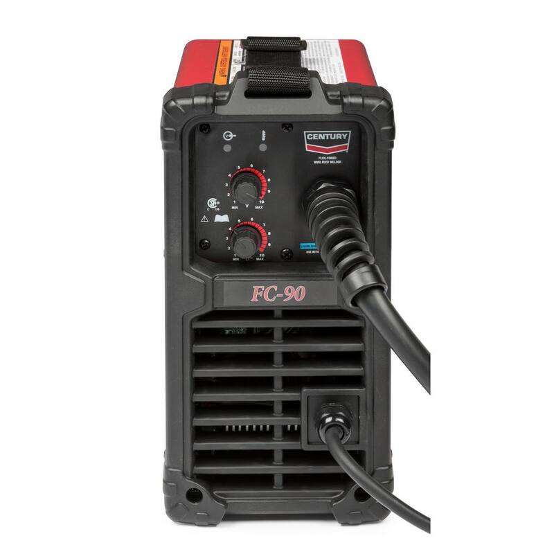 CENTURY 90 Amp FC90 Flux Core Wire Feed Welder and Gun, 120V - K3493-1