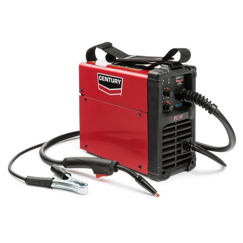 CENTURY 90 Amp FC90 Flux Core Wire Feed Welder and Gun, 120V - K3493-1