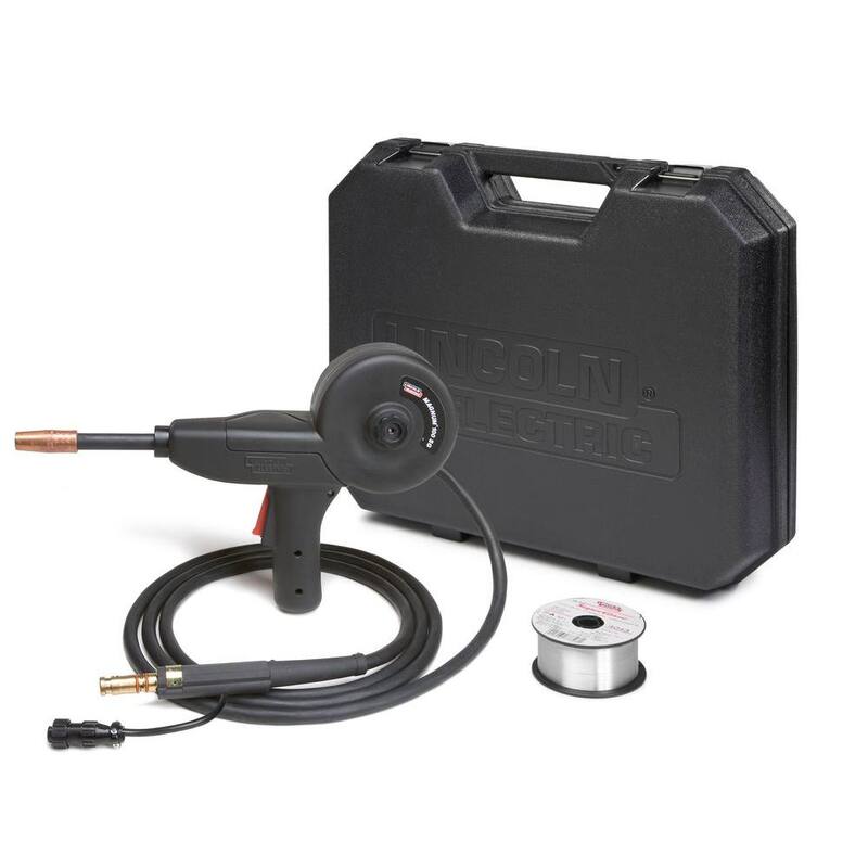 Lincoln Electric Magnum 100SG Welding Spool Gun for Soft Aluminum Wire, Including 10 ft. Gun Cable, Control Harness, Connector and Case - K2532-1