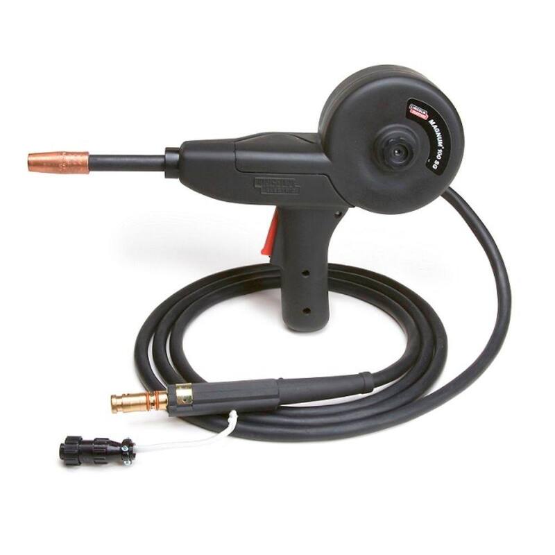 Lincoln Electric Magnum 100SG Welding Spool Gun for Soft Aluminum Wire, Including 10 ft. Gun Cable, Control Harness, Connector and Case - K2532-1
