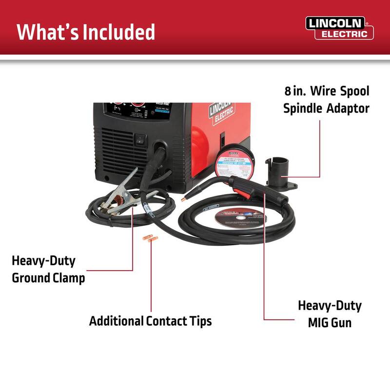 Lincoln Electric 125 Amp Weld-Pak 125 Flux-Core Wire Feed Welder, 115V (No Gas) - K2513-1