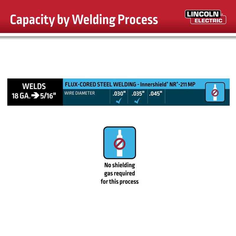 Lincoln Electric 125 Amp Weld-Pak 125 Flux-Core Wire Feed Welder, 115V (No Gas) - K2513-1