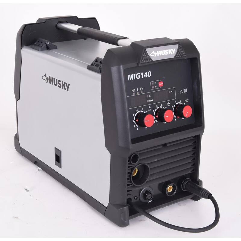 Husky Single Phase 140 Amp 120-Volt AC Gas MIG Wire Feed Welder with Gas Regulator - PIONEERMIG140