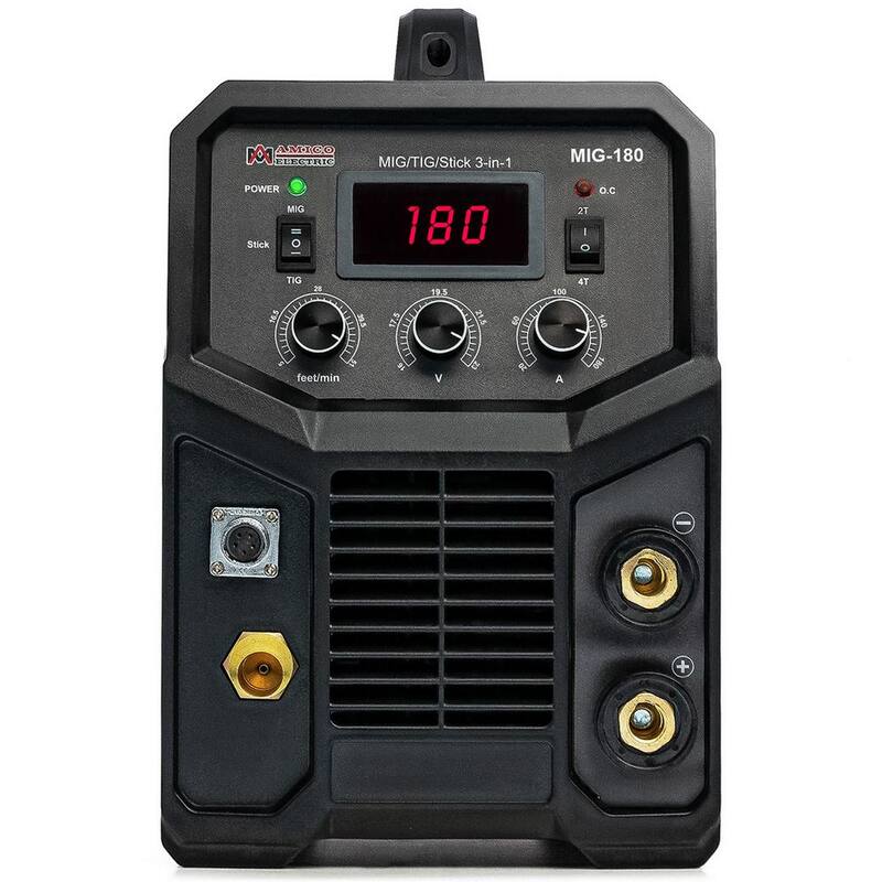 AMICO POWER 200 Amp MIG/Flux-Cored/TIG/Stick Multi-Process Welder, 100-250V Voltage, Compatible Spool Gun SPG15250 - MIG-200