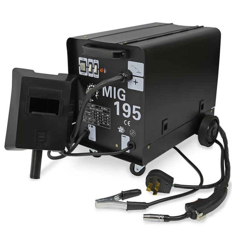 XtremepowerUS 190 Amp Dual MIG-195 230-Volt Gasoline Flux Core Auto Wire Aluminum Welding Machine Gas/No Gas Welder - 55016-H1