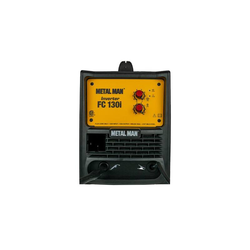 METAL MAN 130 Amp, 120-Volt Input Power Inverter Flux Core Wire-Feed Welder - FC130i