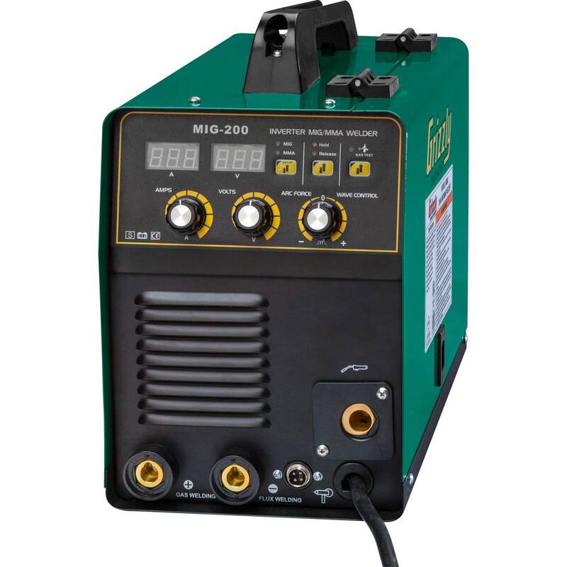 Grizzly Industrial 200 Amp Input power: 120V/230V MIG Welder - G0882