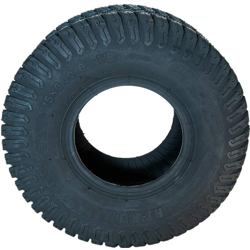 Hi-Run Turf 14 psi 15 in. x 6 in. 6-Lug 2-Ply Tire - WD1030