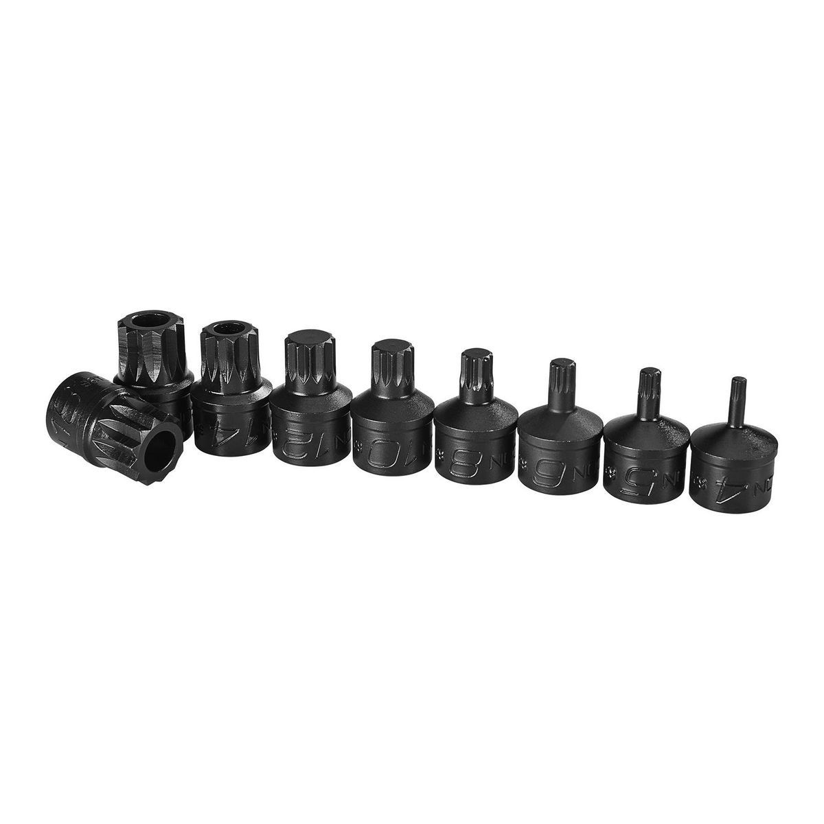 Juego de dados de impacto triple cuadrado profesional de 3/8 de pulgada, 9 piezas - 59803