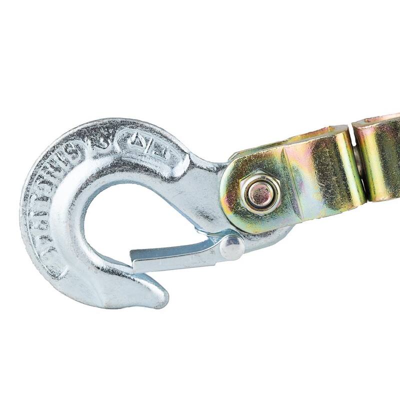 Maasdam Pow'R Pull 2,000 lb. 1-Ton Capacity 25 ft. Max Lift 10:1 Leverage Web Strap Puller Come Along Tool - WS-25