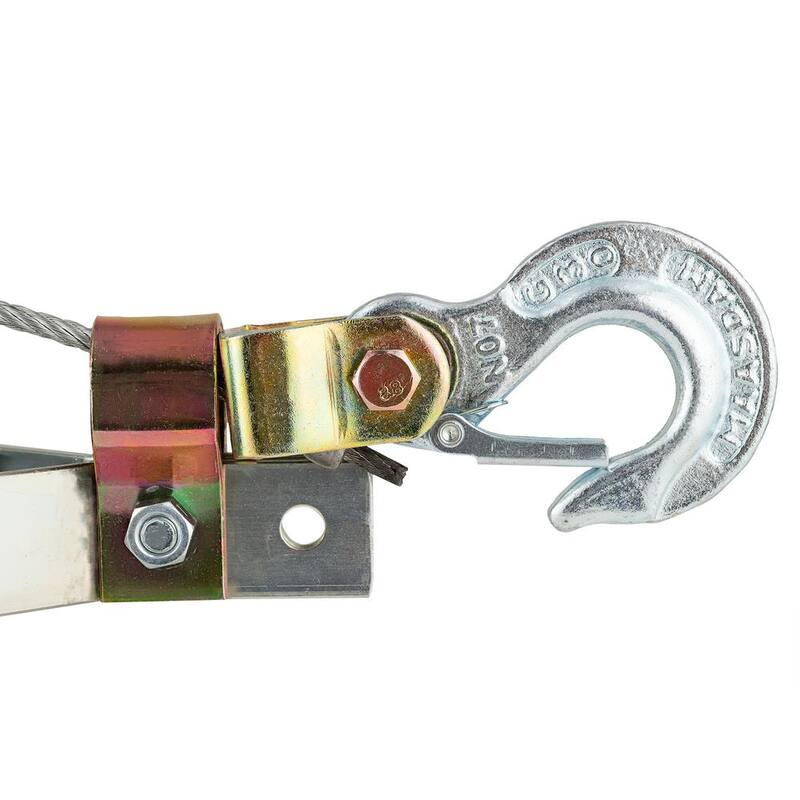 Maasdam 2,000 lb. 1-Ton Capacity 12 ft. Max Lift 15:1 Leverage Winch Puller Come Along Tool with 12 ft. of Cable Included - 144S-6