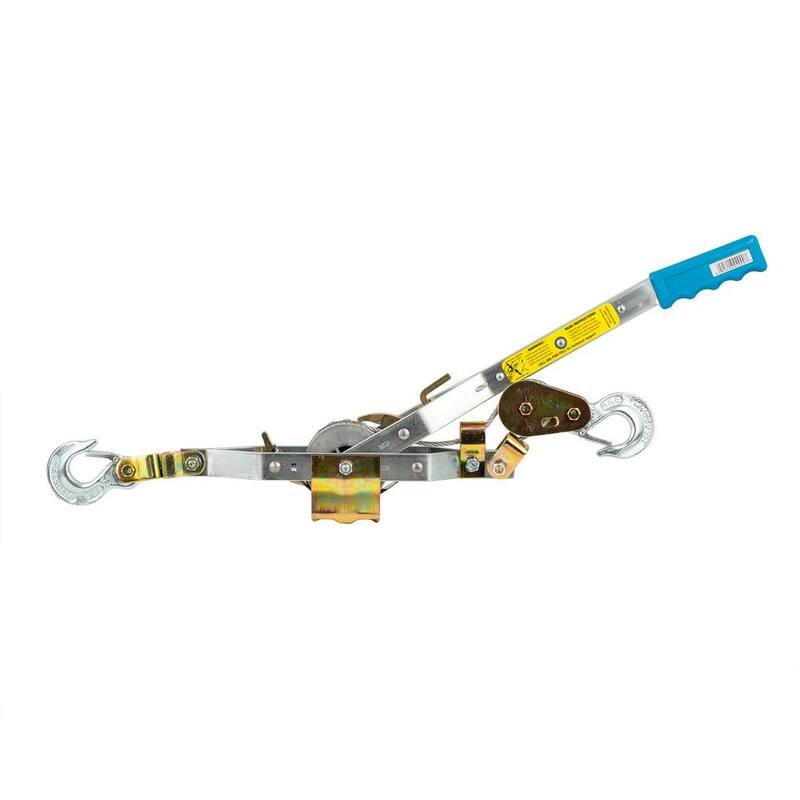 Maasdam Pow'R Pull 4,000 lb. 2-Ton Capacity 6 ft. Max Lift 30:1 Leverage Winch Puller Come Along Tool with 6 ft. of Cable Included - 144SB-6