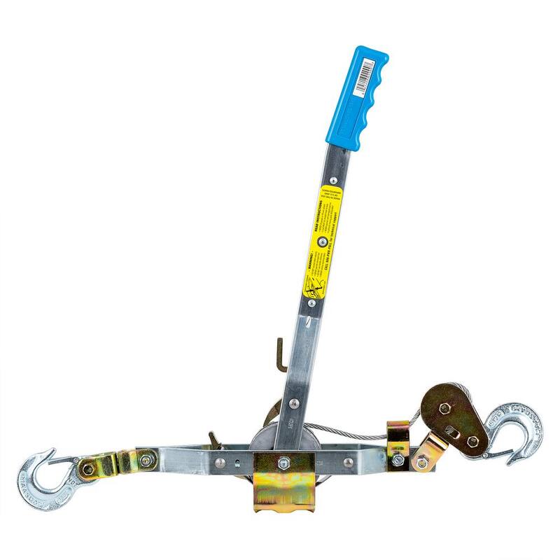 Maasdam Pow'R Pull 4,000 lb. 2-Ton Capacity 6 ft. Max Lift 30:1 Leverage Winch Puller Come Along Tool with 6 ft. of Cable Included - 144SB-6