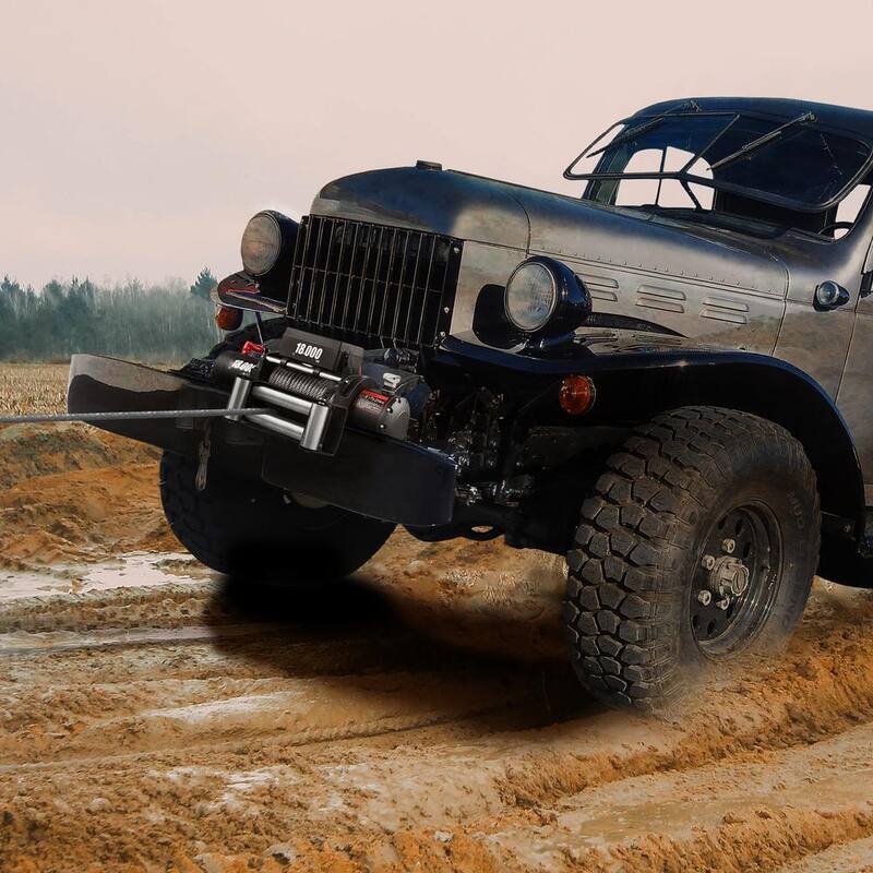 VEVOR 18,000 lbs. Electric Winch 75 ft. Steel Cable and 12 Volt Truck Winch with Wireless Remote Control and Powerful Motor - JCPJ1.8WBG75FT001M2