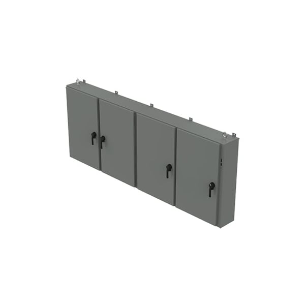 Nvent Hoffman Steel Electrical Enclosures, 48 in H, 18 in D, 156-1/2 in W, NEMA 12, Hinged - A48X4E15718