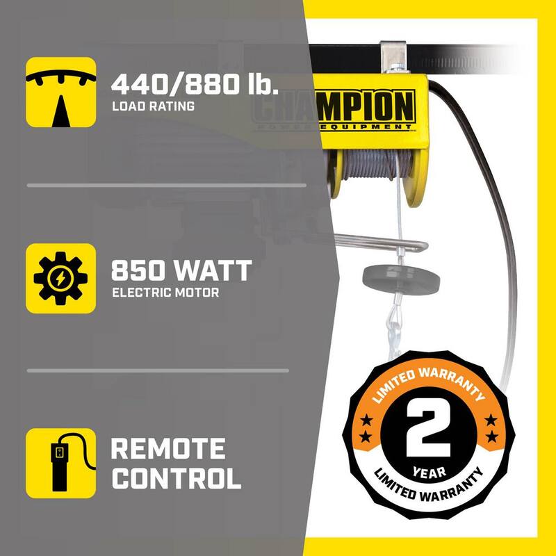Champion Power Equipment 440/880 120-Volt Hoist - 18890