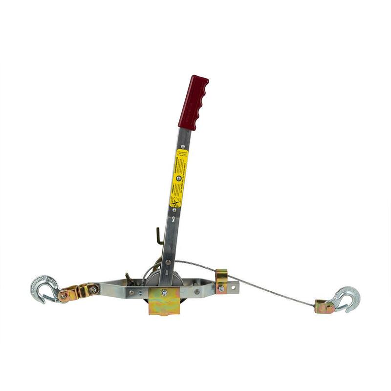 Maasdam Pow'R Pull 1,500 lb. 3/4-Ton Capacity 22 ft. Max Lift 15:1 Leverage Winch Puller Come Along Tool with Included Cable - 264S-5