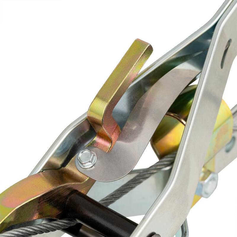 Maasdam Pow'R Pull 1,500 lb. 3/4-Ton Capacity 22 ft. Max Lift 15:1 Leverage Winch Puller Come Along Tool with Included Cable - 264S-5