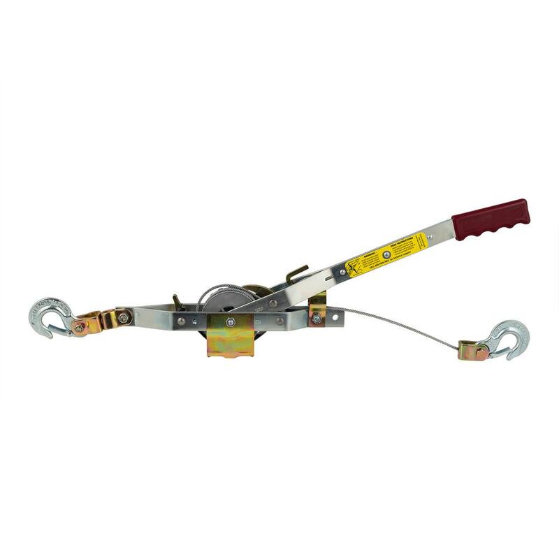 Maasdam Pow'R Pull 1,500 lb. 3/4-Ton Capacity 22 ft. Max Lift 15:1 Leverage Winch Puller Come Along Tool with Included Cable - 264S-5