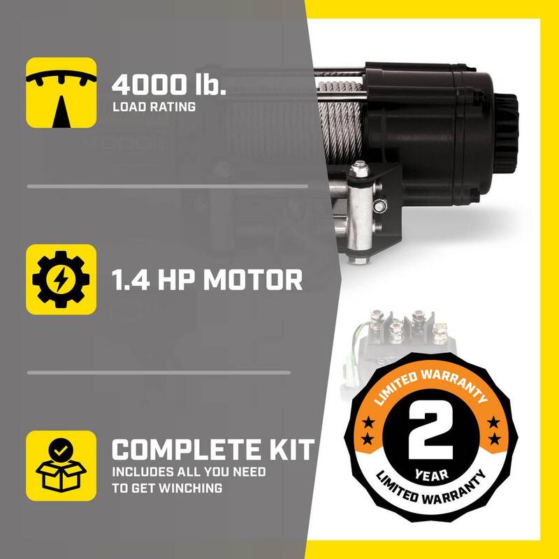 Champion Power Equipment 4000 lbs. ATV/UTV Winch Kit - 14001