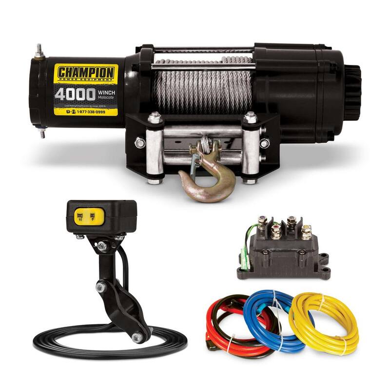 Champion Power Equipment 4000 lbs. ATV/UTV Winch Kit - 14001