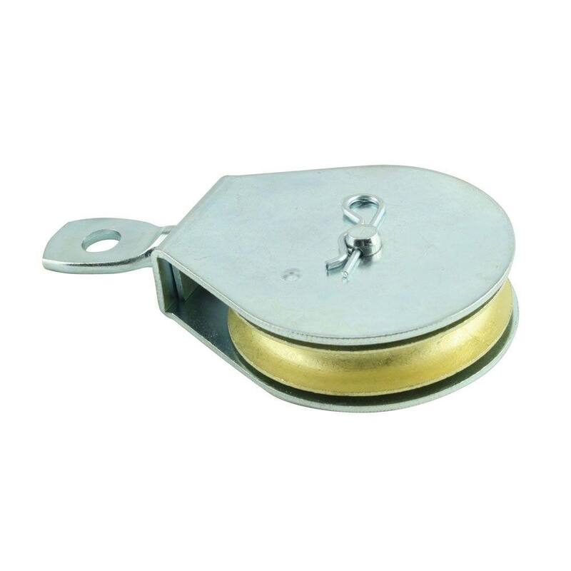 Everbilt 1-1/2 in. Zinc-Plated Swivel Single Pulley - 44154