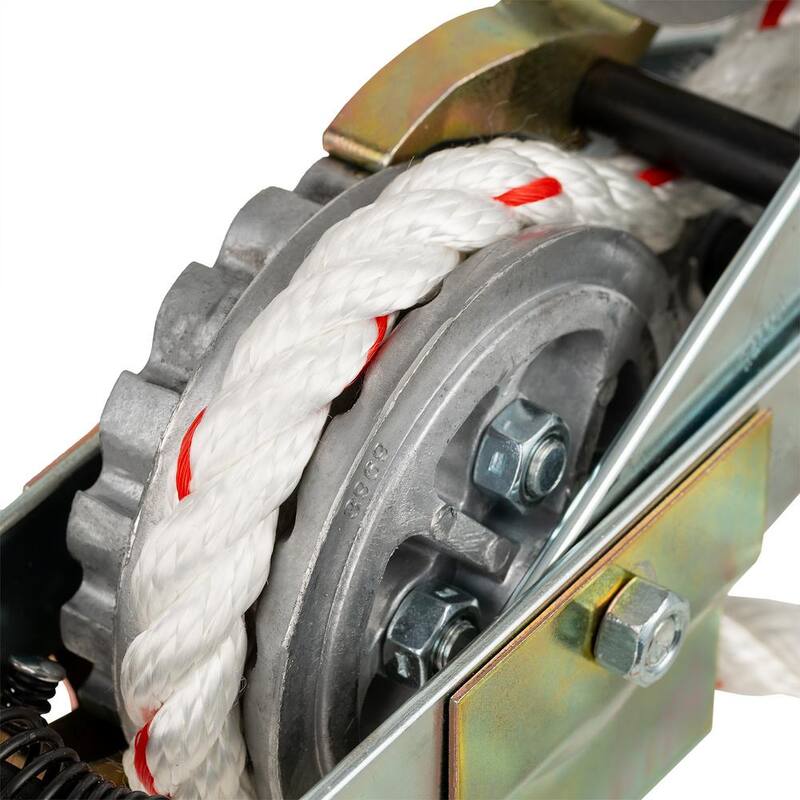 Maasdam Pow'R Pull 1,500 lb. 3/4 Ton Capacity 10:1 Leverage Rope Puller Come Along Tool with 100 ft. of Highway Approved Rope - A-100