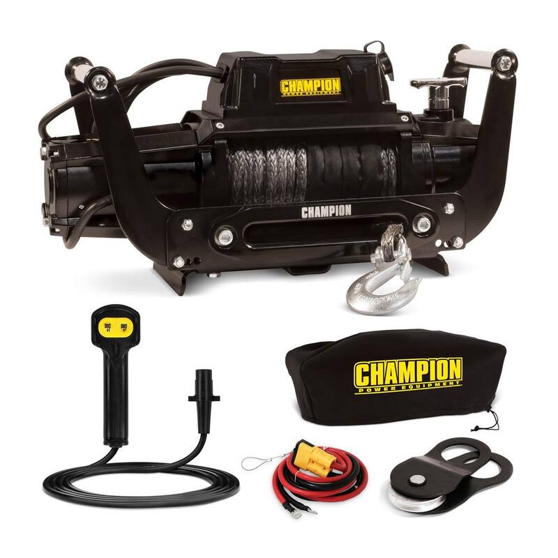Champion Power Equipment Truck/SUV Synthetic Rope Winch Kit with Hawse Fairlead - 100427