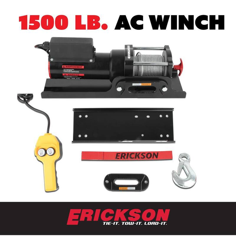 Erickson 120V AC 35 ft. 1500 lb. Electric Winch - 06421