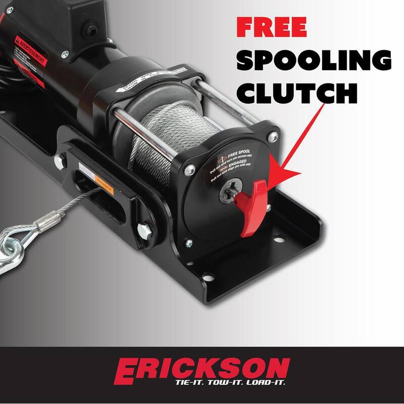 Erickson 120V AC 35 ft. 1500 lb. Electric Winch - 06421