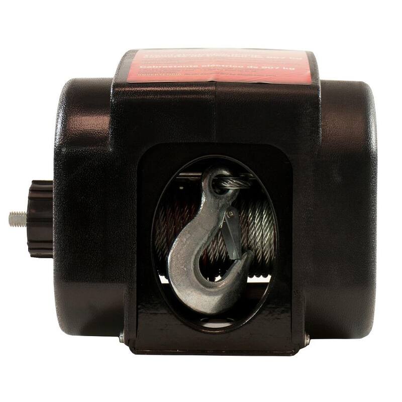 Keeper 2,000 lbs. Portable 12-Volt DC Electric Winch with Rapid Mount - KTSL2000RM
