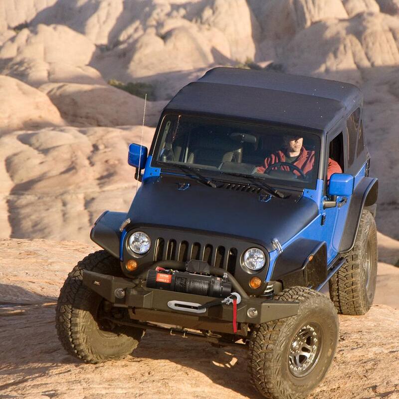 VEVOR Electric Winch 13,000 lbs. Load Capacity 85 ft. Nylon Rope ATV Winch with Wireless Handheld Remote and Hawse Fairlead - DDHCSJPHCSYCYKV6HV9