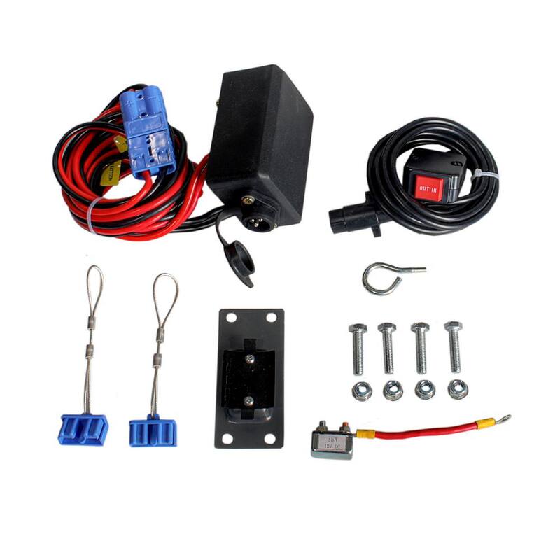 DK2 Warrior 3,000 lbs. Capacity 12-Volt Snow Plow Winch - EW8020