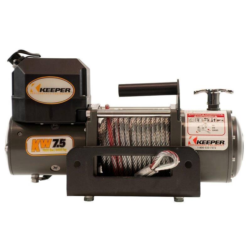 Keeper 7,500 lbs. Portable Electric Winch 12VDC with Rapid Mount - KW75122RM-1